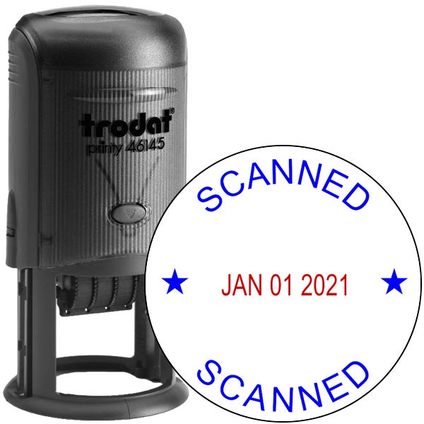 Custom Scanned Round Dater Stamp