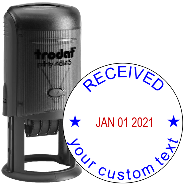 Custom Received Round Dater Stamp