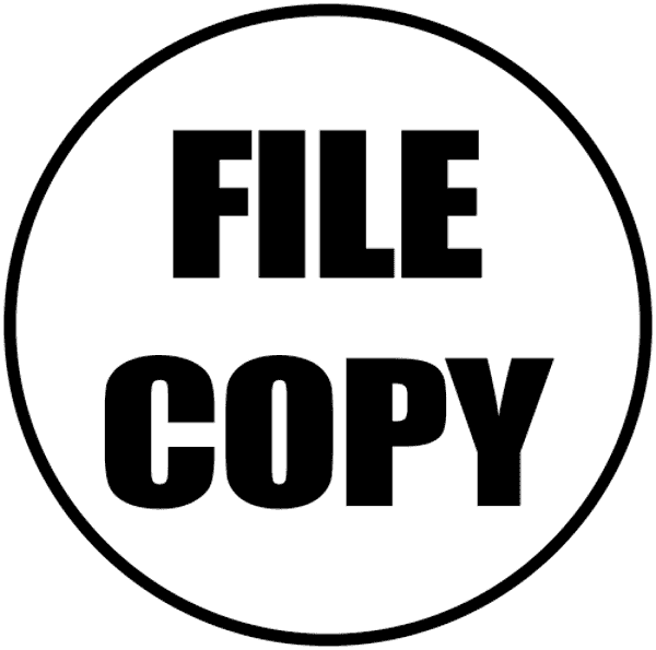 FILE COPY Round Border Stock Stamp