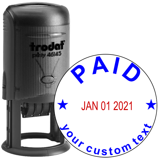 Custom Paid Round Dater Stamp