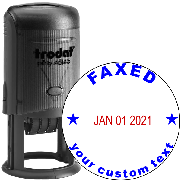 Custom Faxed Round Dater Stamp
