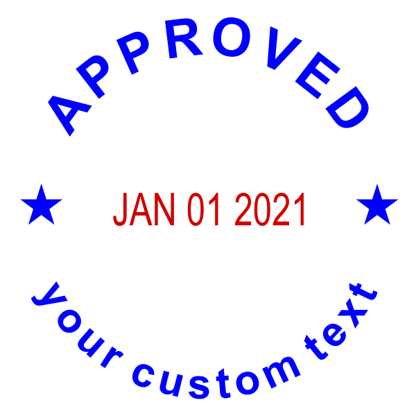 Custom Approved Round Dater Stamp Simply Stamps