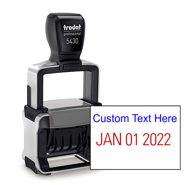 Trodat Professional Top Line Custom Text Dater Stamp