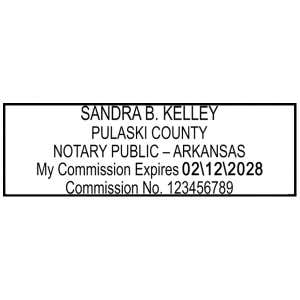 Arkansas Notary Pink Stamp Impression