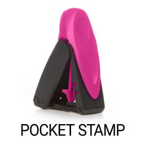 Available as a pocket stamp