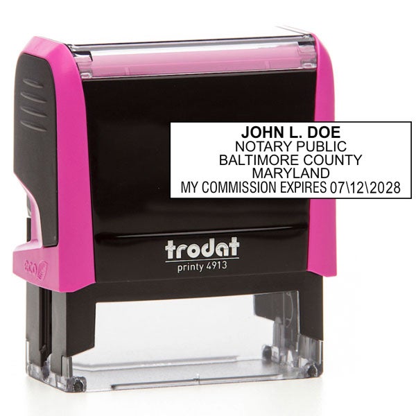 Example of the Rectangle Impression over the Trodat Printy 4913 in Pink
