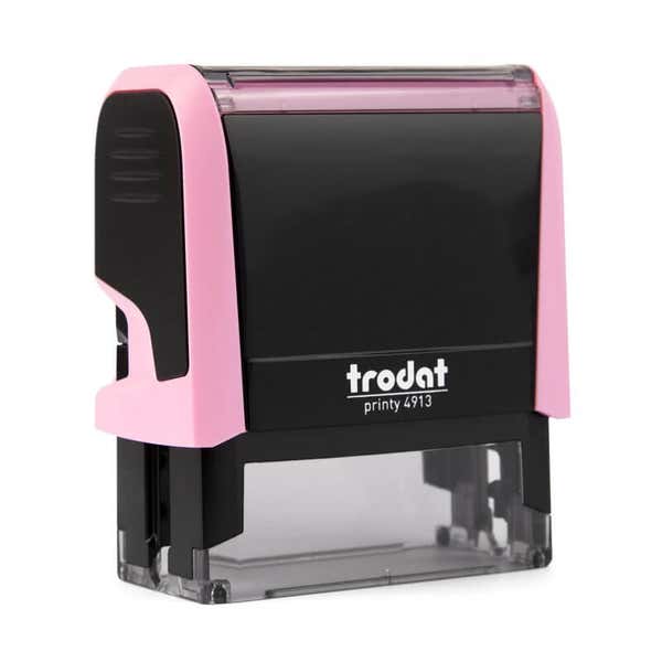 Side View of the New Mexico Pink Rectangle Notary Stamp