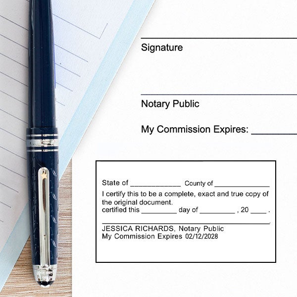 Certified True Copy Stamp for Notary Use Lifestyle Image