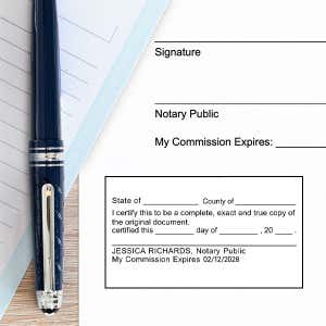 Certified True Copy Stamp for Notary Use Lifestyle Image