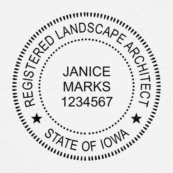 State of Iowa Landscape Architect Seal