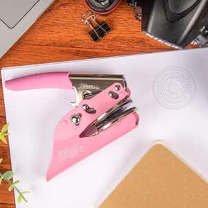 Side view of the Pink Logo Embosser Seal