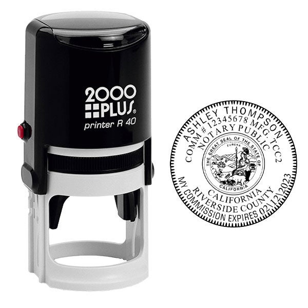 California Notary Round Stamp Body and Impression