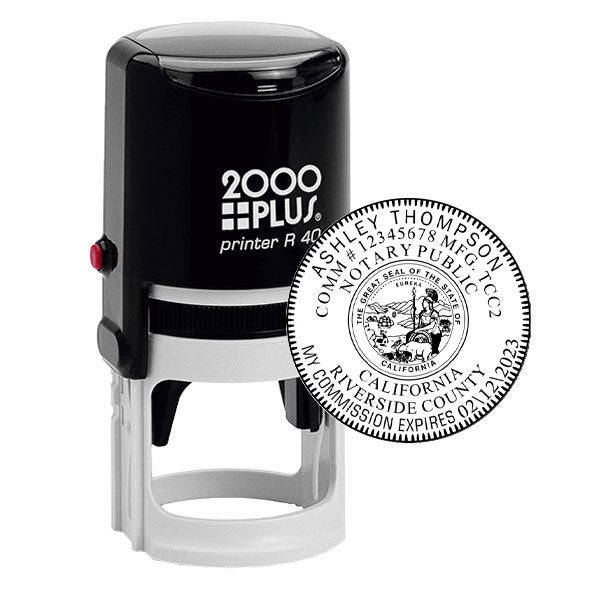 California Notary Round Stamp and Impression