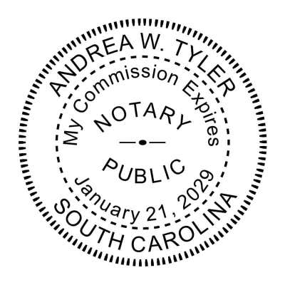 South Carolina With Expiration Date Round Notary Stamp - alternate view