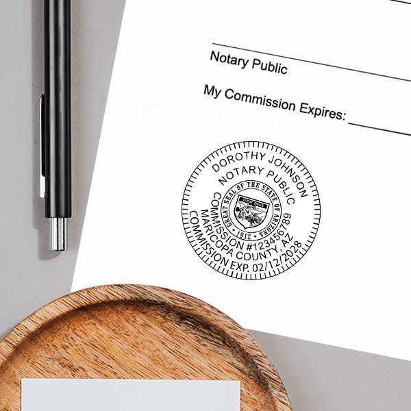 Arizona Notary Round Seal Embosser Lifestyle Image