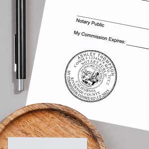 California Notary Round Seal Embosser Impression Example