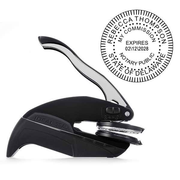 Delaware Notary Public Round Seal Embosser