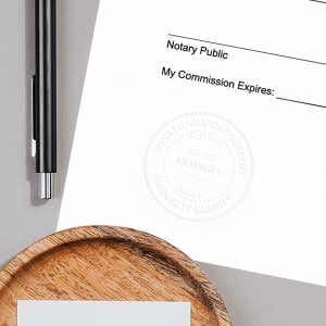 Example of Georgia Notary with Expiration Round Seal Embosser