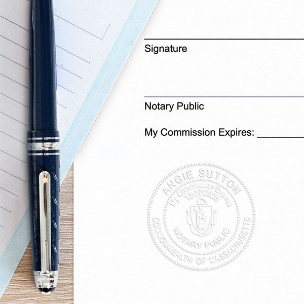 Massachusetts Notary Round Seal Embosser HC Brands