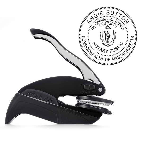 Massachusetts Notary Round Seal Embosser