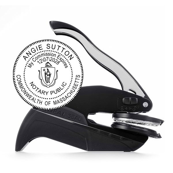 Massachusetts Notary Round Seal Embosser