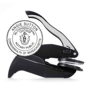 Massachusetts Notary Round Seal Embosser