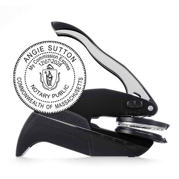 Massachusetts Notary Round Seal Embosser