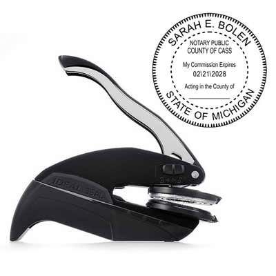 Michigan Notary Round Seal Embosser