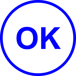 OK Round Border Stock Stamp