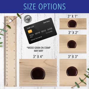 3 inch Custom Logo Stamp (Size option comparison)