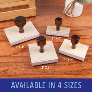 3 inch Custom Logo Stamp (Size Lifestyle)