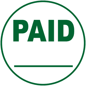 PAID Round Stock Stamp