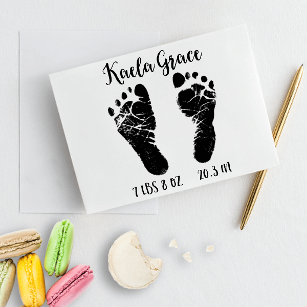 Custom Baby Footprints Craft Stamp Simply Stamps