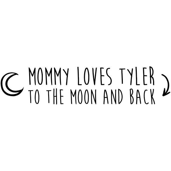 Custom Baby To The Moon & Back Craft Stamp