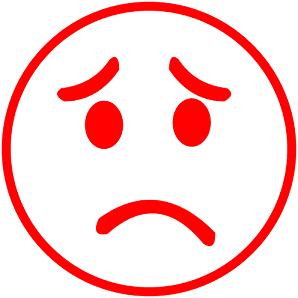 SAD FACE Stock Stamp