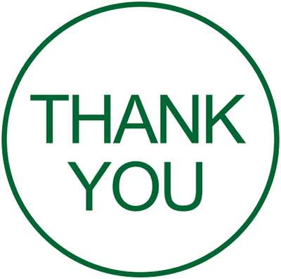 Thank You Round Border Stock Stamp - alternate view