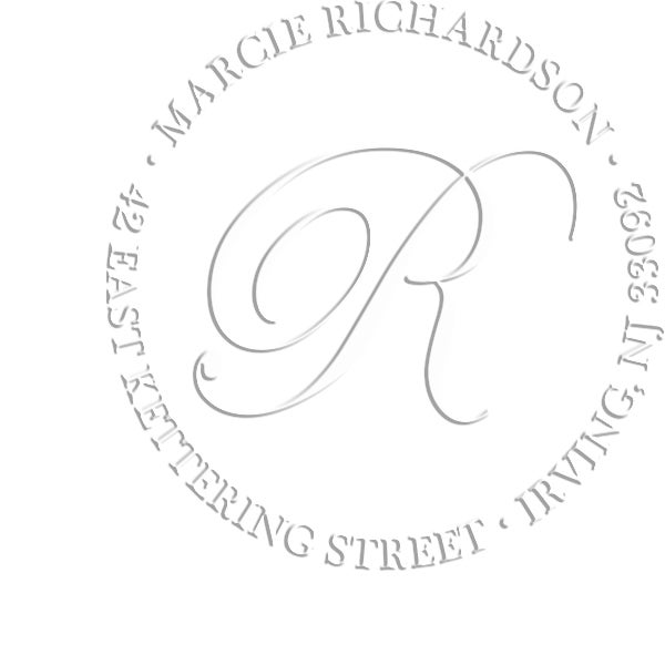 Calligraphy Monogram Address Luxury Embosser Seal