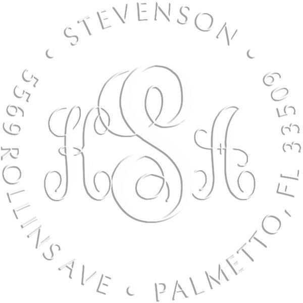 Fancy Monogram Address Luxury Embosser Seal