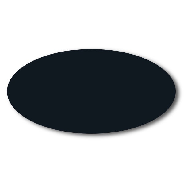 Black Chalkboard Reusable Oval Name Tag