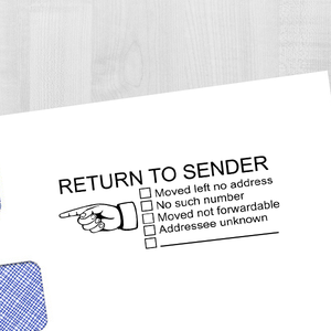 Return To Sender Check Boxes Self-Inking Stock Stamp