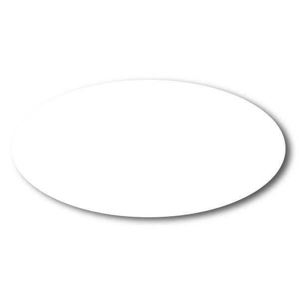White Dry Erase Reusable Oval Name Tag