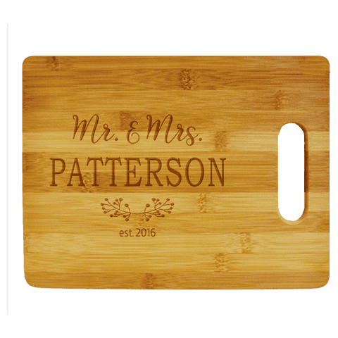Mr. & Mrs. Established Large Cutting Board