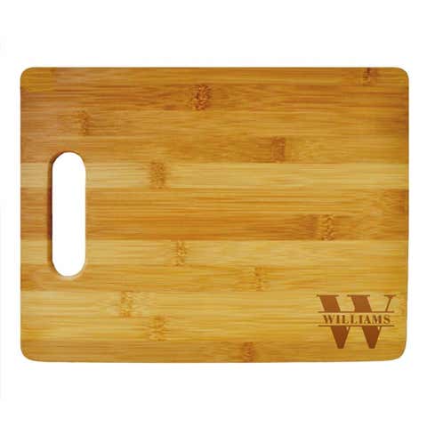 Last Name Monogram Large Cutting Board