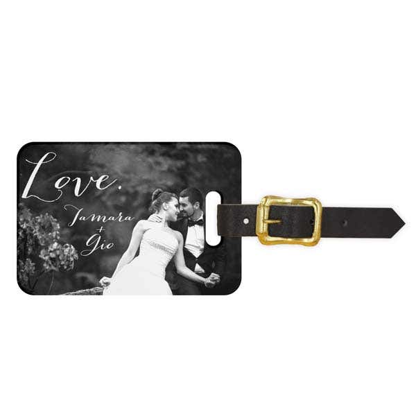 Elegant Love Photo Luggage Tag - Front
