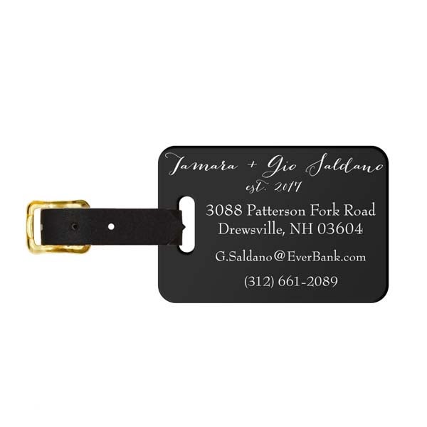 Elegant Love Photo Luggage Tag - Back