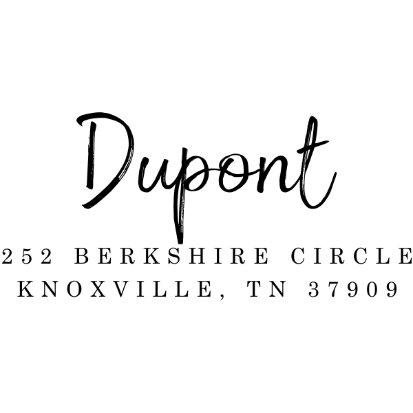 Dupont Brush Return Address Stamp