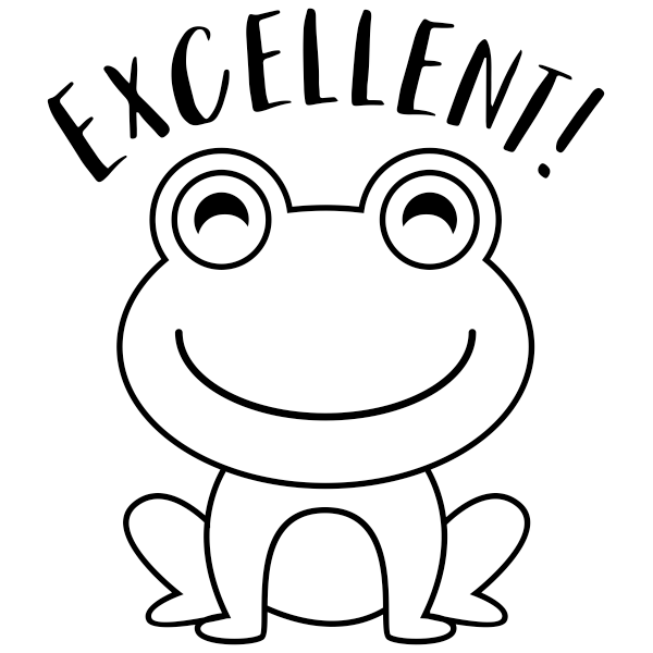 Excellent Frog Teacher Encouragement Stamp