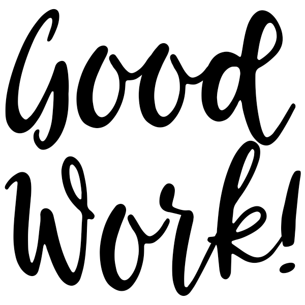 Good Work Script Teacher Feedback Stamp