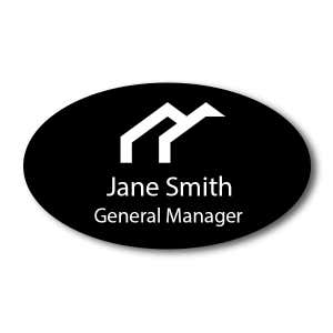 Oval Engraved Badge