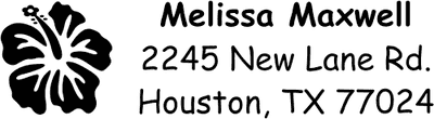 Hibiscus Flower Address Stamp